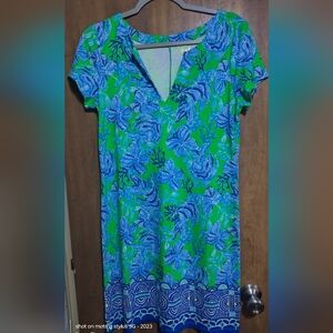 Lilly Pulitzer V Neck Tee Shirt Dress